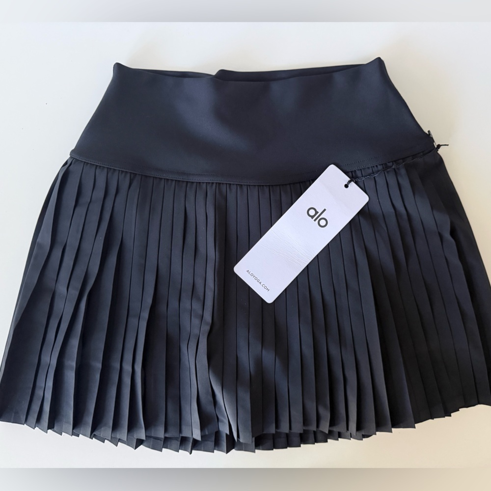 ALO Black Grand Slam Tennis Skirt